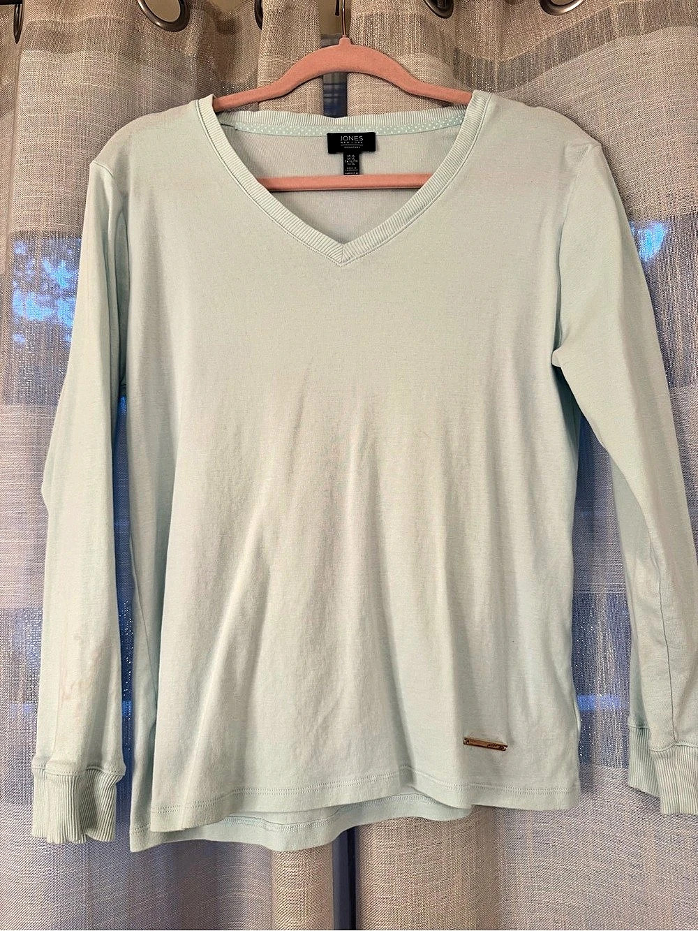 Jones New York Women's V-Neck Long Sleeve Top Size XL